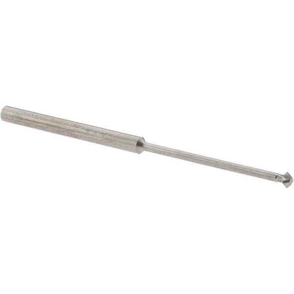 Accupro - 1/8° 1/8" Cut Diam, 0.062" Cut Width, 1/8" Shank, Solid Carbide Double-Angle Cutter - Exact Industrial Supply