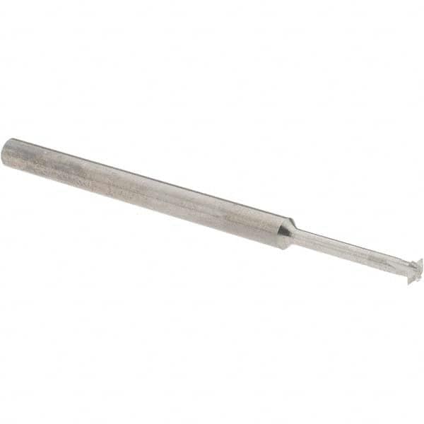 Accupro - 1/8° 1/8" Cut Diam, 0.036" Cut Width, 1/8" Shank, Solid Carbide Double-Angle Cutter - Exact Industrial Supply