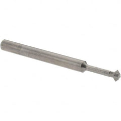 Accupro - 1/8° 1/8" Cut Diam, 0.062" Cut Width, 1/8" Shank, Solid Carbide Double-Angle Cutter - Exact Industrial Supply