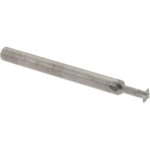 Accupro - 1/8° 1/8" Cut Diam, 0.036" Cut Width, 1/8" Shank, Solid Carbide Double-Angle Cutter - Exact Industrial Supply