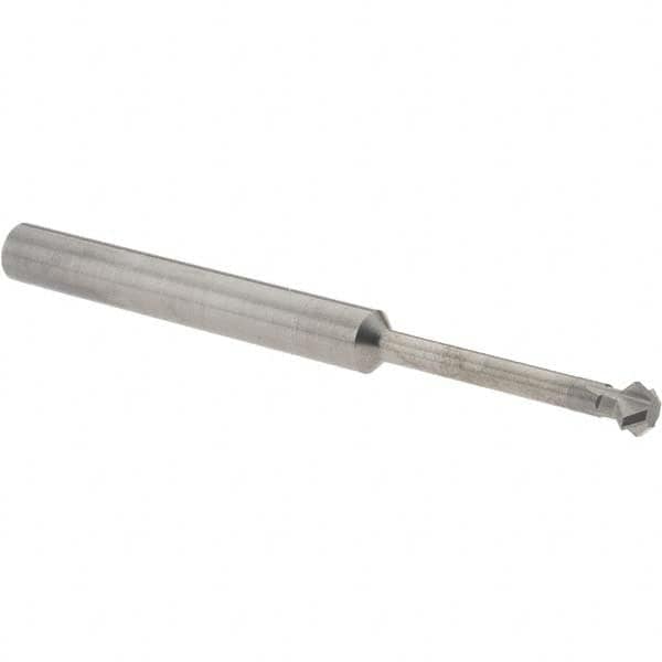 Accupro - 1/4° 1/4" Cut Diam, 1/8" Cut Width, 1/4" Shank, Solid Carbide Double-Angle Cutter - Exact Industrial Supply