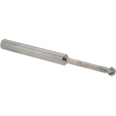 Accupro - 1/4° 1/4" Cut Diam, 1/8" Cut Width, 1/4" Shank, Solid Carbide Double-Angle Cutter - Exact Industrial Supply