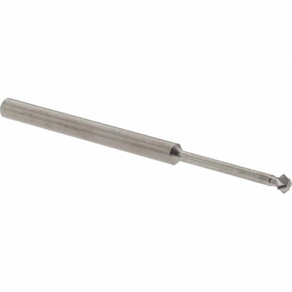 Accupro - 1/8° 1/8" Cut Diam, 0.062" Cut Width, 1/8" Shank, Solid Carbide Double-Angle Cutter - Exact Industrial Supply