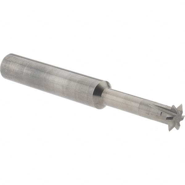 Accupro - 5/16° 5/16" Cut Diam, 0.072" Cut Width, 5/16" Shank, Solid Carbide Double-Angle Cutter - Exact Industrial Supply