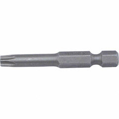 Wiha - T20 Power Bit - 1/4" Drive, 2" OAL - Exact Industrial Supply