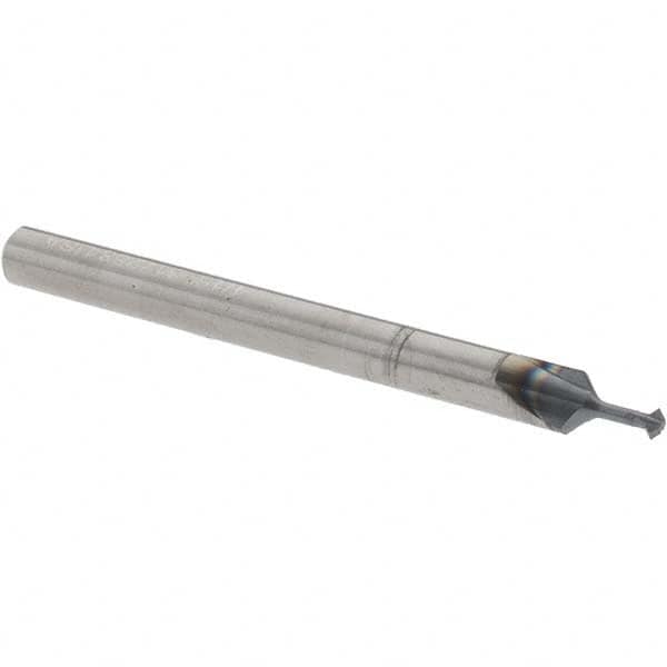 Accupro - 1/16° 1/16" Cut Diam, 0.031" Cut Width, 1/8" Shank, Solid Carbide Double-Angle Cutter - Exact Industrial Supply