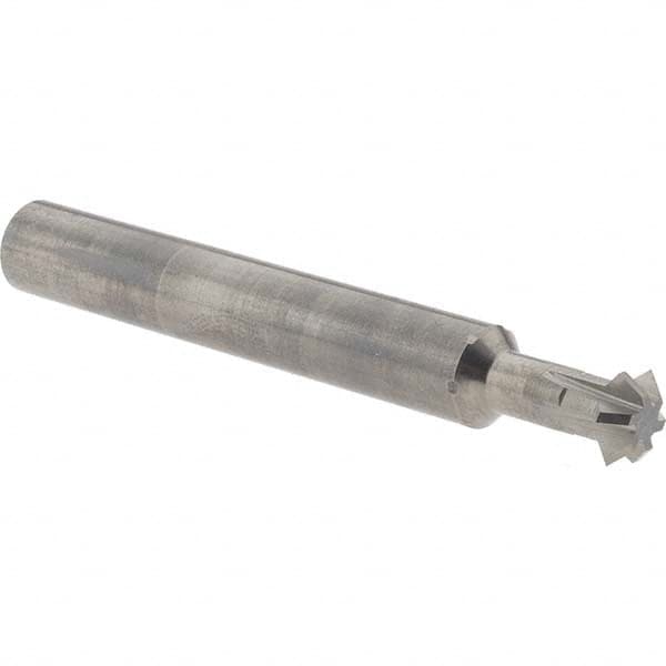 Accupro - 5/16° 5/16" Cut Diam, 1/8" Cut Width, 5/16" Shank, Solid Carbide Double-Angle Cutter - Exact Industrial Supply