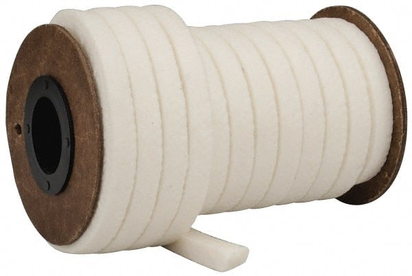 Made in USA - 5/16" x 17.6' Spool Length, PTFE/Synthetic Fiber Compression Packing - Exact Industrial Supply