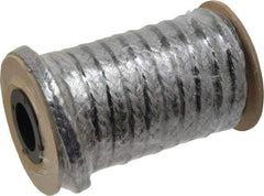 Made in USA - 5/16" x 14' Spool Length, Carbon Fiber Compression Packing - 3,500 Max psi, -450 to 1200° F, Dark Gray - Exact Industrial Supply