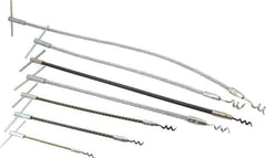 Made in USA - 7 Piece Flexible Shaft Packing Tool Set - Contains 6-1/2, 10-1/2, 15, 18, 22 & 30" Tools - Exact Industrial Supply