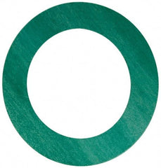 Made in USA - 4" Pipe, 4-1/2" ID x 6-7/8" OD Flange Gasket - Fiberglass/Aramid Fiber, Green/White, 1/8" Thick - Exact Industrial Supply