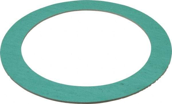 Made in USA - 6" Pipe, 6-5/8" ID x 8-3/4" OD Flange Gasket - Fiberglass/Aramid Fiber, Green/White, 1/8" Thick - Exact Industrial Supply