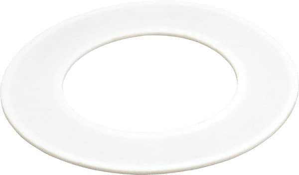 Made in USA - 4" Pipe, 4" ID x 6-7/8" OD Flange Gasket - PTFE, White, 3/32" Thick - Exact Industrial Supply