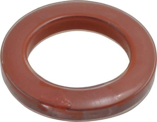 Made in USA - 7/8" ID x 1-3/8" OD Flange Gasket - PTFE, Red, 0.218" Thick - Exact Industrial Supply