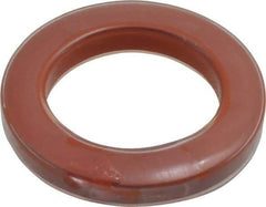 Made in USA - 7/8" ID x 1-3/8" OD Flange Gasket - PTFE, Red, 0.218" Thick - Exact Industrial Supply