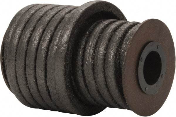 Made in USA - 5/16" x 18' Spool Length, Acrylic Fiber Graphite Yarn Compression Packing - 500° F Max, Dark Gray - Exact Industrial Supply