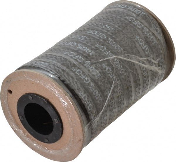 Made in USA - 3/8" x 10' Spool Length, 100% GFO Fiber Compression Packing - Exact Industrial Supply