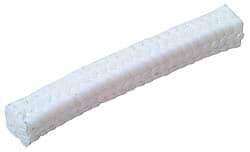 Made in USA - 7/16" x 7' Spool Length, PTFE/Soft Filament Compression Packing - 1,000 Max psi, -450 to 500° F, White - Exact Industrial Supply