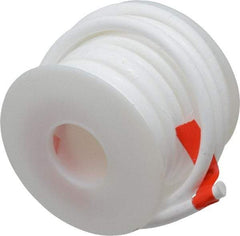 Made in USA - 7/32" x 15' Spool Length, PTFE Compression Packing - -450 to 550° F, White - Exact Industrial Supply