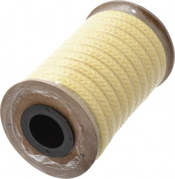 Made in USA - 3/8" x 10-1/2' Spool Length, TFE/Aramid Compression Packing - Exact Industrial Supply