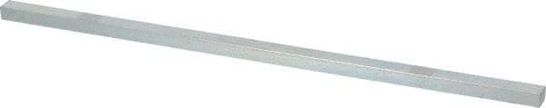 Made in USA - 12" Long, Zinc-Plated Oversized Key Stock - C1045 Steel - Exact Industrial Supply