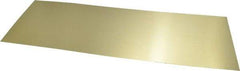 Made in USA - 10 Piece, 18 Inch Long x 6 Inch Wide x 0.01 Inch Thick, Shim Sheet Stock - Brass - Exact Industrial Supply