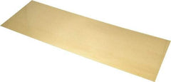Made in USA - 10 Piece, 18 Inch Long x 6 Inch Wide x 0.012 Inch Thick, Shim Sheet Stock - Brass - Exact Industrial Supply