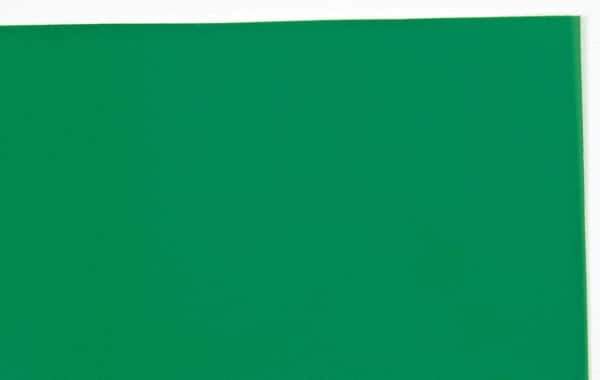 Made in USA - 1 Piece, 20" Wide x 20" Long Plastic Shim Stock Sheet - Green, ±10% Tolerance - Exact Industrial Supply