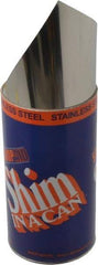 Made in USA - 1.25 m Long x 150 mm Wide x 0.05 mm Thick, Roll Shim Stock - Stainless Steel - Exact Industrial Supply