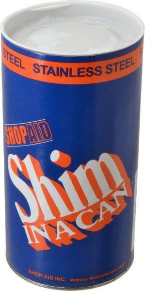 Made in USA - 1.25 m Long x 150 mm Wide x 0.2 mm Thick, Roll Shim Stock - Stainless Steel - Exact Industrial Supply