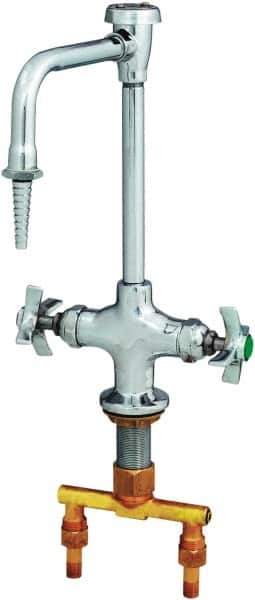 T&S Brass - Standard with Hose Thread, 2 Way Design, Deck Mount, Laboratory Faucet - Lever Handle - Exact Industrial Supply