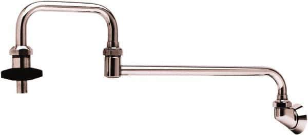 T&S Brass - Faucet Mount, Single Hole Kitchen Faucet - Pot and Kettle Filling Faucet, Insulated Handle, Low Arc Spout, No Drain - Exact Industrial Supply