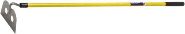 Ability One - 7" High x 10" Wide Round Steel Hoe - 62" Long Fiberglass Straight Handle - Exact Industrial Supply