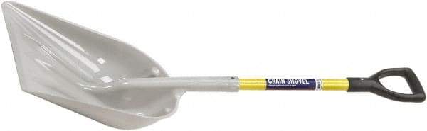 Ability One - 19" High x 14-1/4" Wide Round Steel Shovel - 29" Long Fiberglass Straight Handle - Exact Industrial Supply