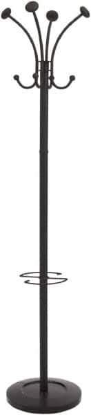 Alba - 8 Hooks, 16" Long x 16" Deep, Steel Floor Costumer - 70-1/2" High - Exact Industrial Supply