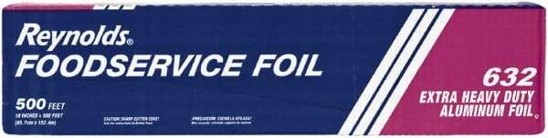 Reynolds - Extra Heavy-Duty Aluminum Foil Roll, 18" x 500', Silver - Use with Food Protection - Exact Industrial Supply