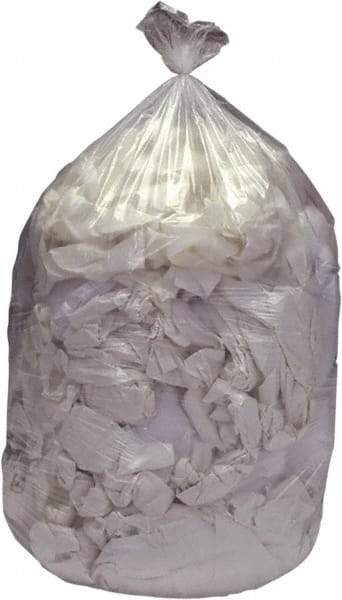 Ability One - 15 Gal Capacity, 0.35 mil Thick, Heavy-Duty Trash Bags - Hexene Resins, Flat Pack Dispenser, 24" Wide x 32" High, Clear - Exact Industrial Supply