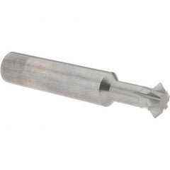 Accupro - 5/8° 5/8" Cut Diam, 0.25" Cut Width, 5/8" Shank, Solid Carbide Double-Angle Cutter - Exact Industrial Supply