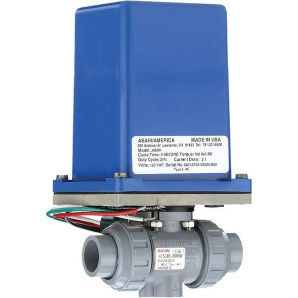 Asahi/America - Actuated Ball Valves Actuator Type: Electric Pipe Size: 1 (Inch) - Exact Industrial Supply