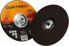 3M - 36 Grit, 7" Wheel Diam, 1/8" Wheel Thickness, Type 27 Depressed Center Wheel - Ceramic, 8,500 Max RPM - Exact Industrial Supply