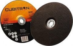 3M - 36 Grit, 9" Wheel Diam, 1/8" Wheel Thickness, 7/8" Arbor Hole, Type 27 Depressed Center Wheel - Ceramic, 6,650 Max RPM - Exact Industrial Supply