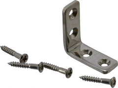 Sugatsune - 1-7/32" Long x 15/32" Wide, 18-8 Stainless Steel, Corner Brackets - Exact Industrial Supply