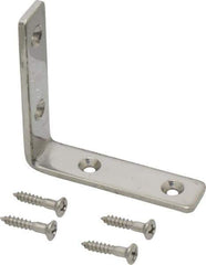 Sugatsune - 2-13/32" Long x 19/32" Wide, 18-8 Stainless Steel, Corner Brackets - Exact Industrial Supply