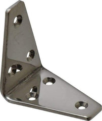 Sugatsune - 2-3/16" Long x 1-3/8" Wide, 18-8 Stainless Steel, Wide Corner Brackets - Exact Industrial Supply