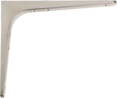 Sugatsune - 55 Lb Capacity, Satin Stainless Steel Coated, Shelf Bracket - 5-7/8" Long, 7-1/8" Wide - Exact Industrial Supply