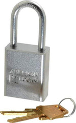 American Lock - 1-1/2" Shackle Clearance, Keyed Different A5101 Padlock - 1/4" Shackle Diam, Steel - Exact Industrial Supply