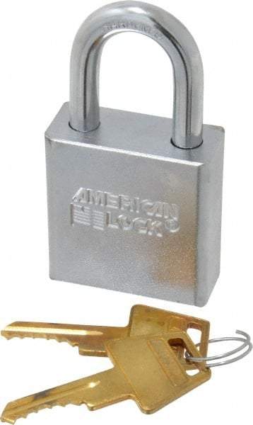 American Lock - 1-1/8" Shackle Clearance, Keyed Different A5200 Padlock - 5/16" Shackle Diam, Steel - Exact Industrial Supply