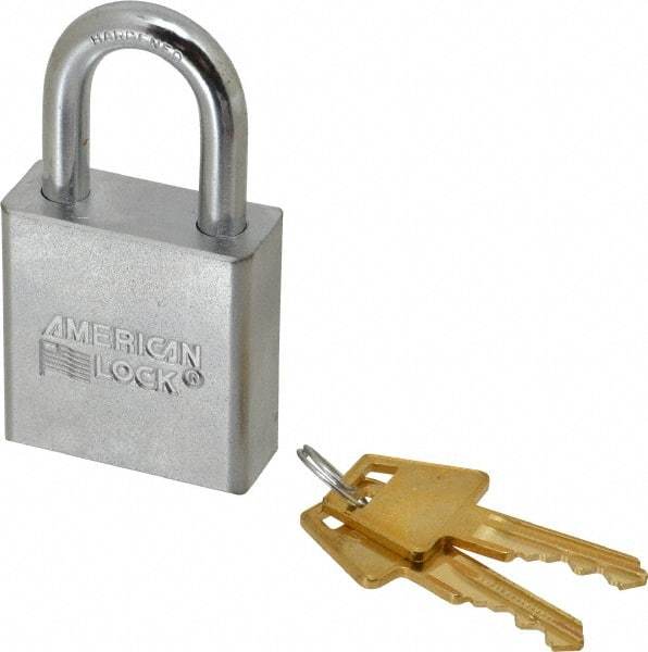 American Lock - 1-1/8" Shackle Clearance, Keyed Alike A5200 Padlock - 5/16" Shackle Diam, Steel - Exact Industrial Supply