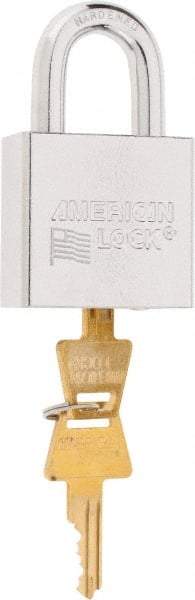American Lock - 1-1/8" Shackle Clearance, Keyed Alike A5260 Padlock - 3/8" Shackle Diam, Steel, with Solid Steel Finish - Exact Industrial Supply