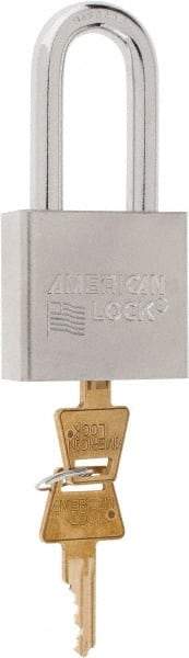 American Lock - 2" Shackle Clearance, Keyed Alike A5261 Padlock - 3/8" Shackle Diam, Steel, with Solid Steel Finish - Exact Industrial Supply